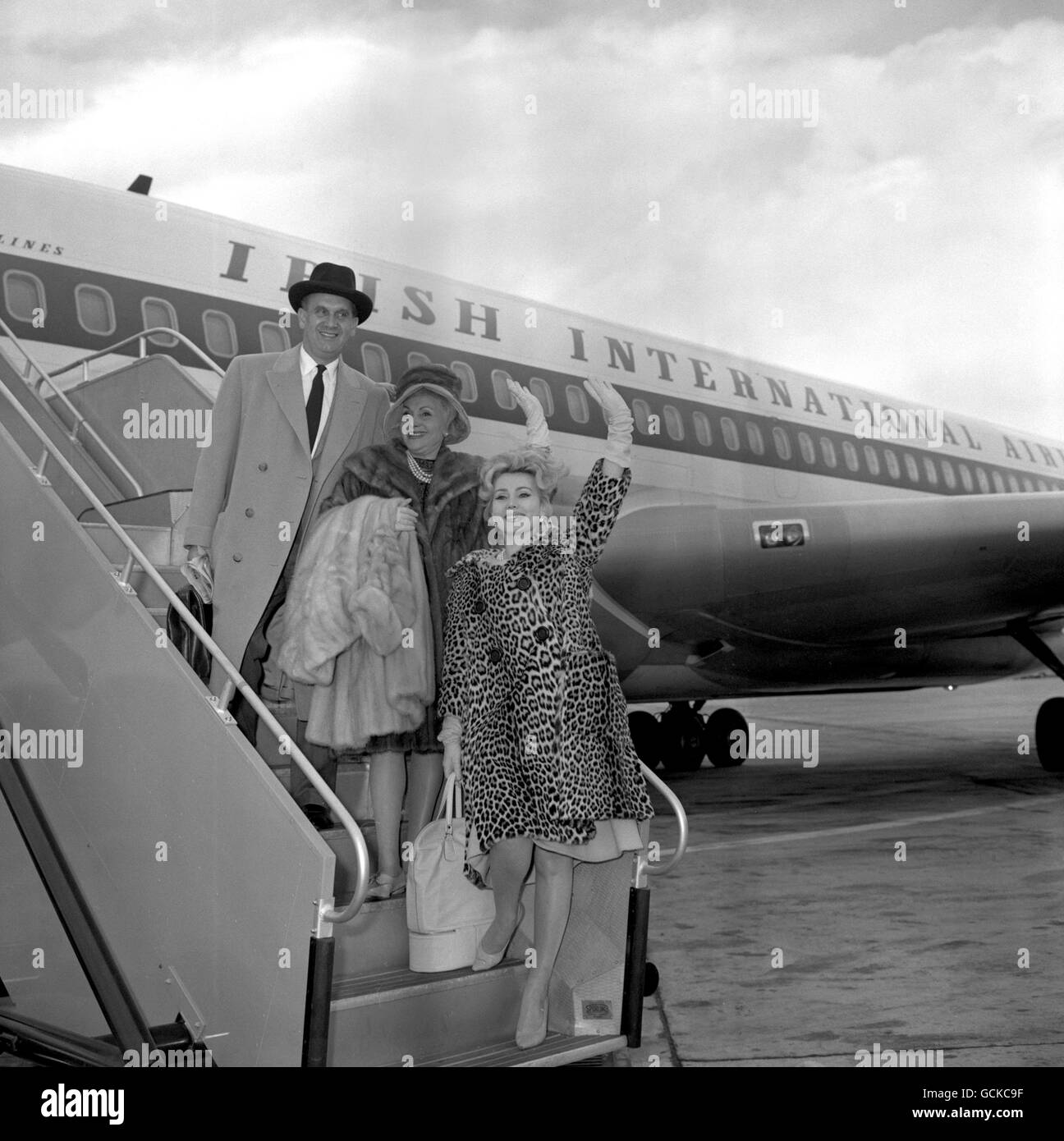 Unterhaltung - Zsa Zsa Gabor - Heathrow Flughafen Stockfoto