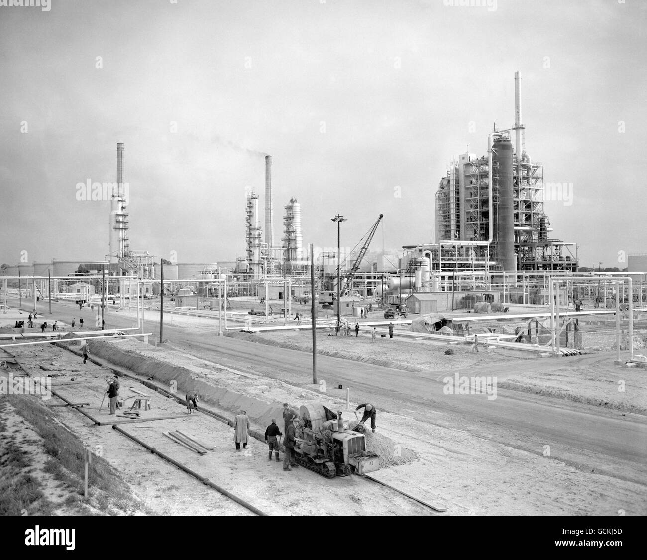 Öl-Industrie - Fawley Öl-Raffinerie - Hampshire Stockfoto