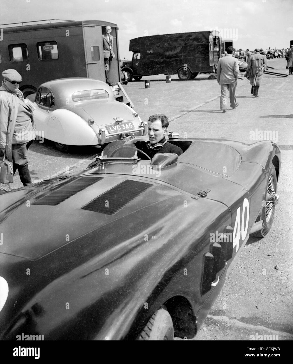 Motor - Sport Rennwagen - Stirling Moss - Silverstone Stockfoto