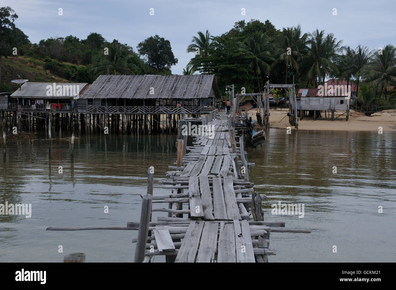 Docken Sie an Pulau Galang Baru, Batam, Indonesien an Stockfoto