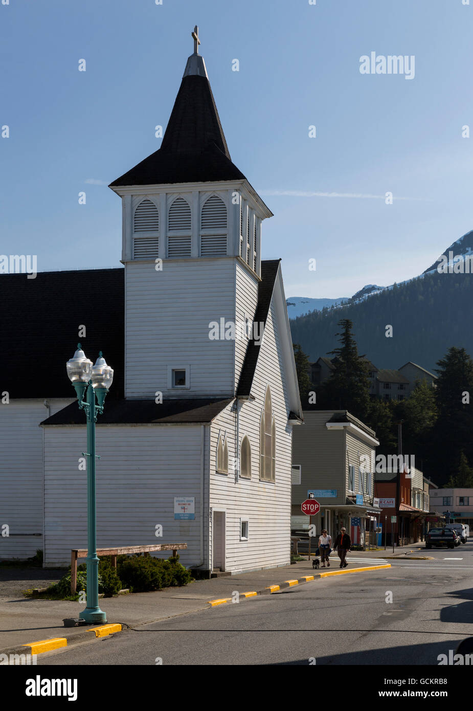 St. John's Episcopal Church, Ketchikan, südöstlichen Alaska, Frühling Stockfoto