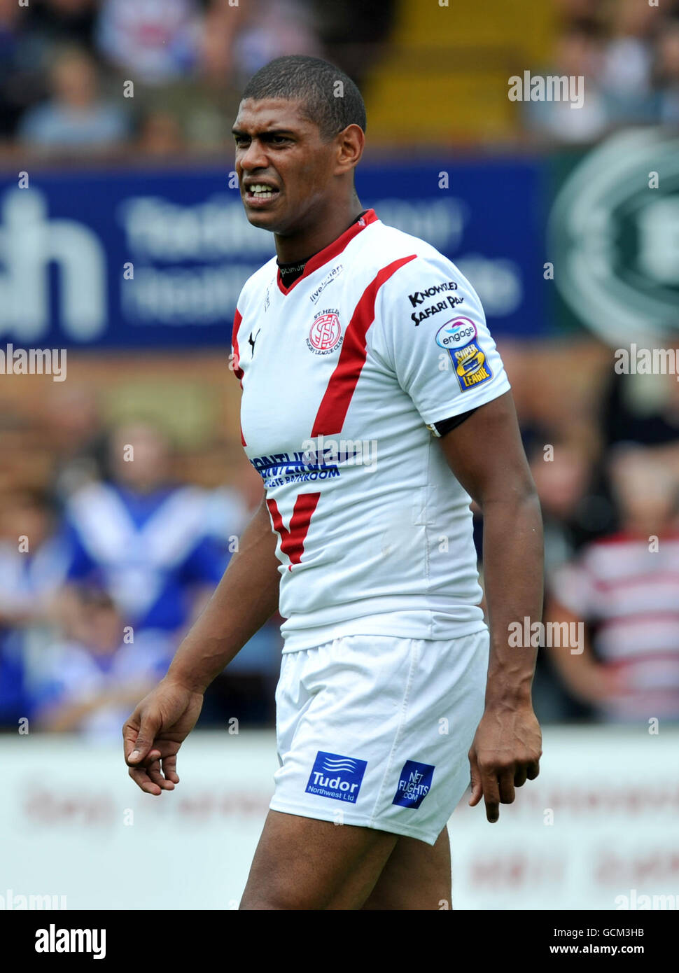 Rugby League - Engage Super League - St Helens gegen Harlekins - GPW Recruitment Stadium. Leon Pryce, St. Helens Stockfoto