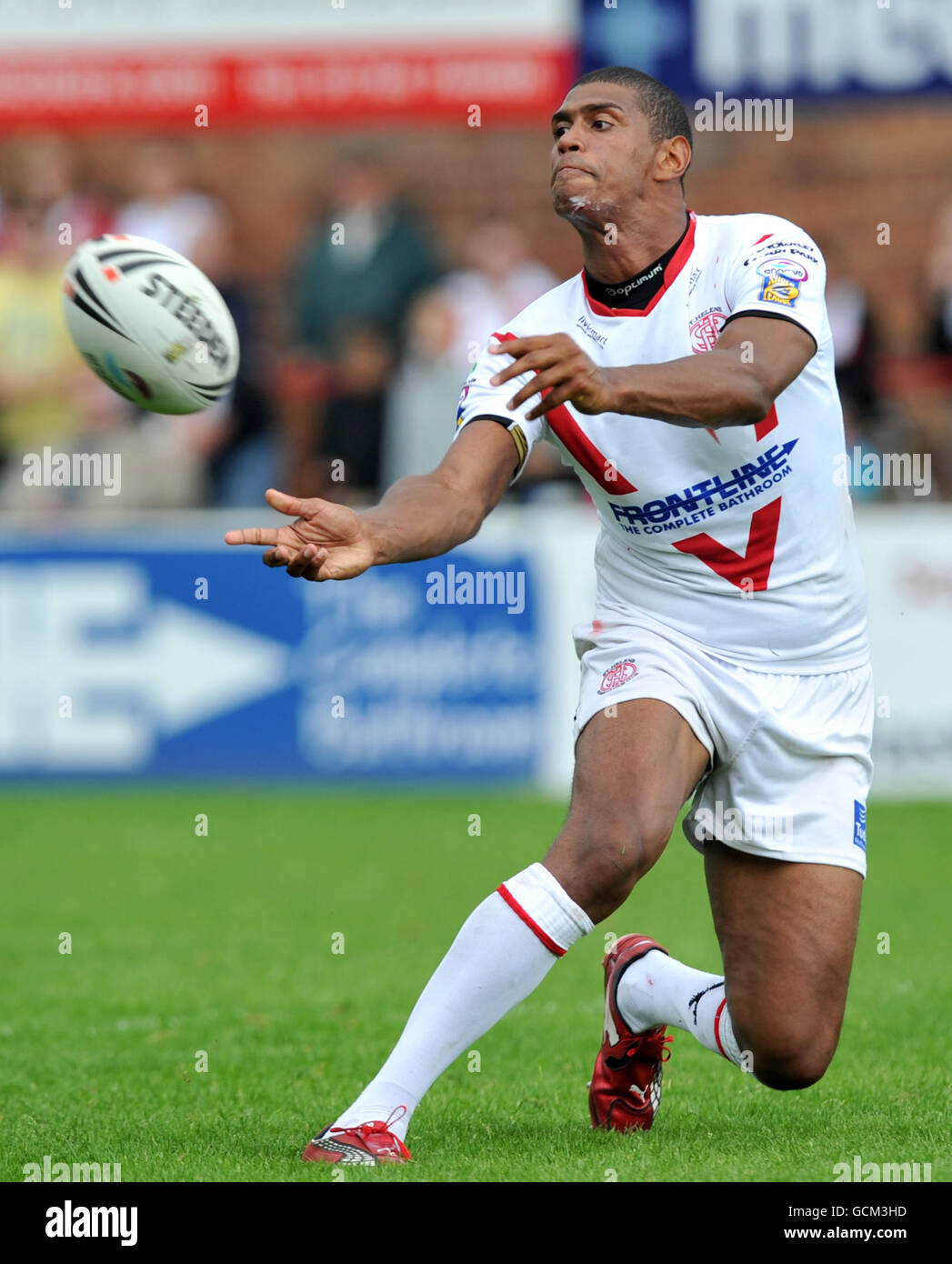 Rugby League - Engage Super League - St Helens gegen Harlekins - GPW Recruitment Stadium. Leon Pryce, St. Helens Stockfoto