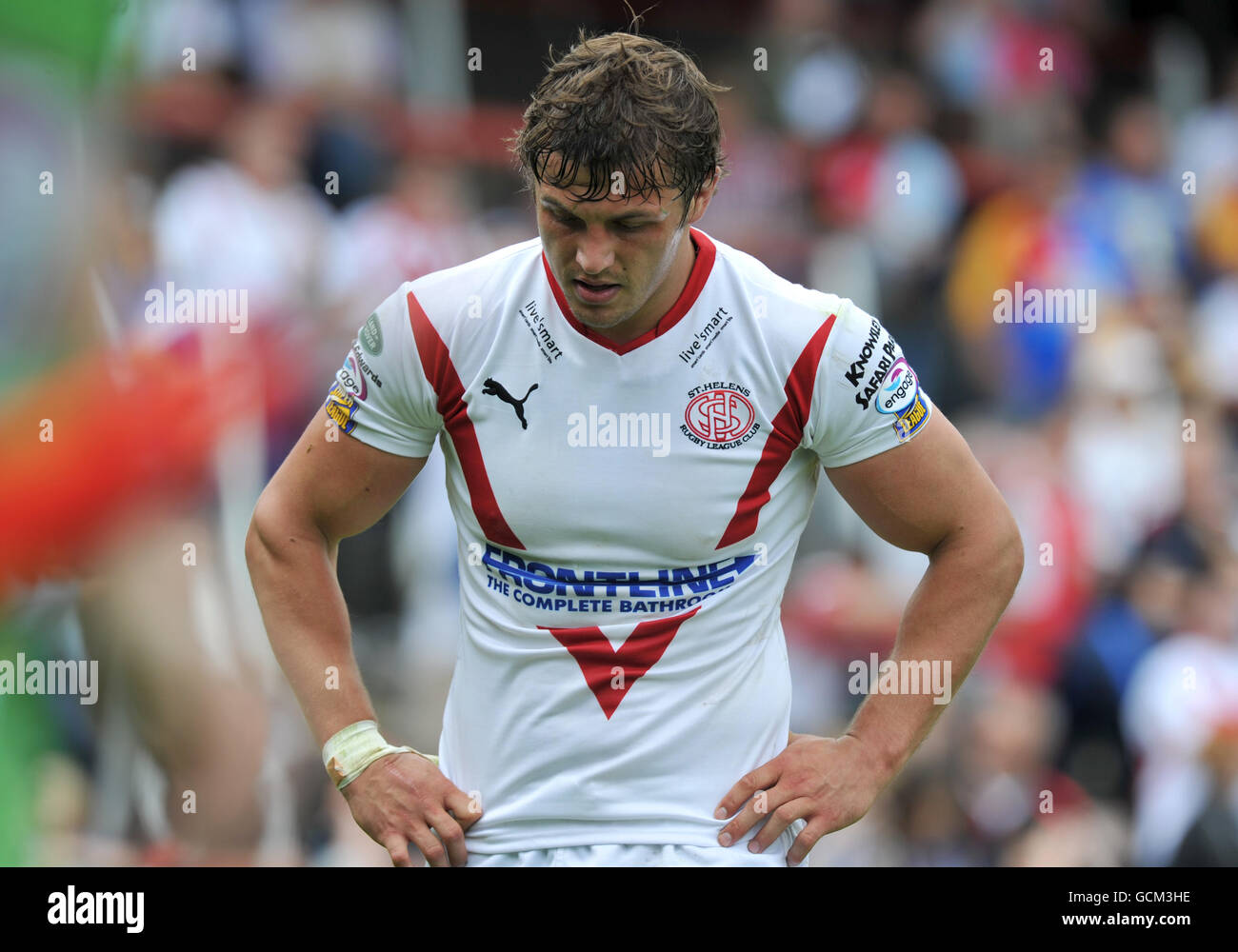 Rugby League - Engage Super League - St Helens gegen Harlekins - GPW Recruitment Stadium. Jon Wilkin, St. Helens Stockfoto