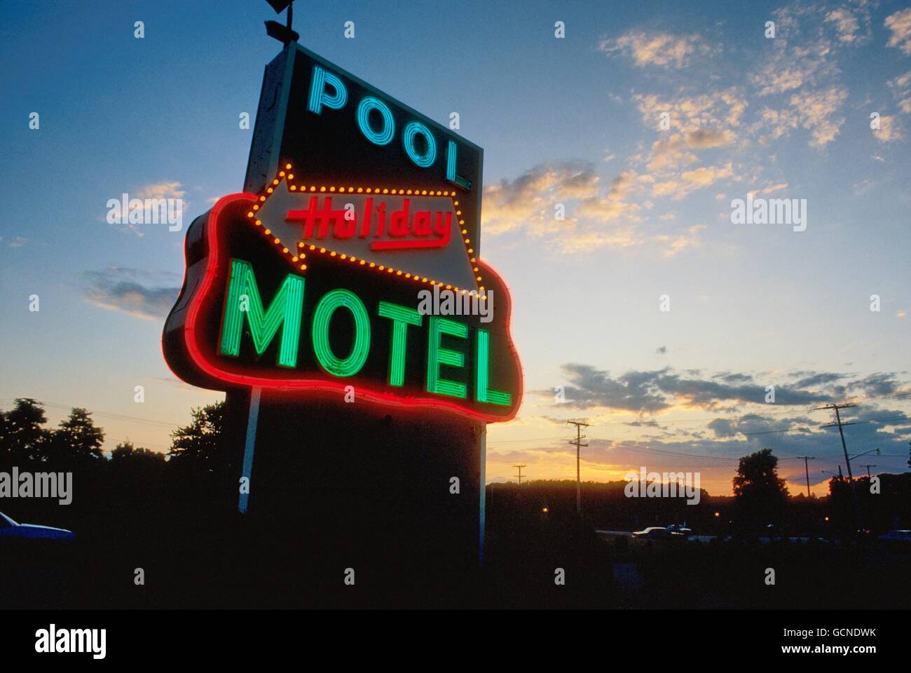 USA, New Jersey, der Stern von einem Motel Stockfoto