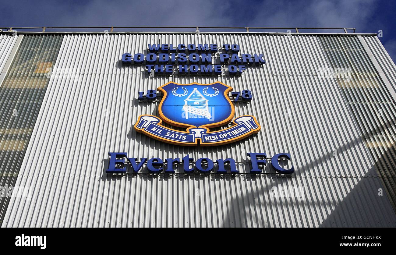 Fußball - Barclays Premier League - Everton / Manchester United - Goodison Park. Gesamtansicht des Goodison Park Stockfoto