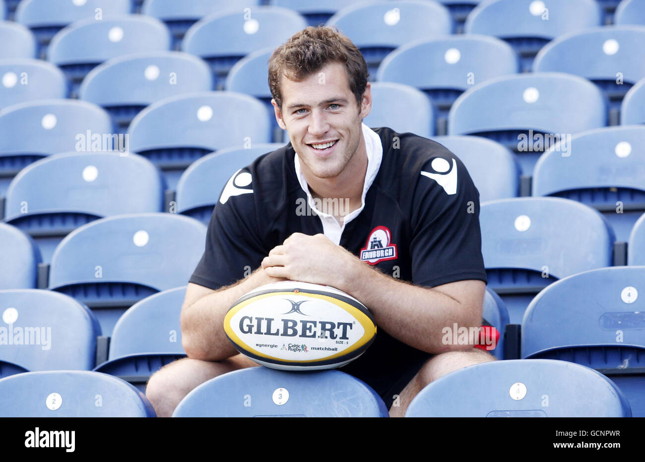 Rugby Union - Edinburgh Rugby Squad Ankündigung - Murrayfield. Tim Visser von Edinburgh während der Ankündigung des Kaders von Edinbugh in Murrayfield, Edinburgh. Stockfoto