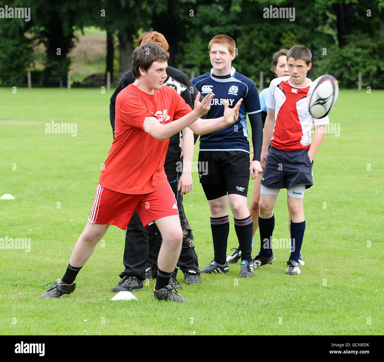 Rugby-Union - Grampian Schule Rugby holt Gold - Gordon-Schulen Stockfoto