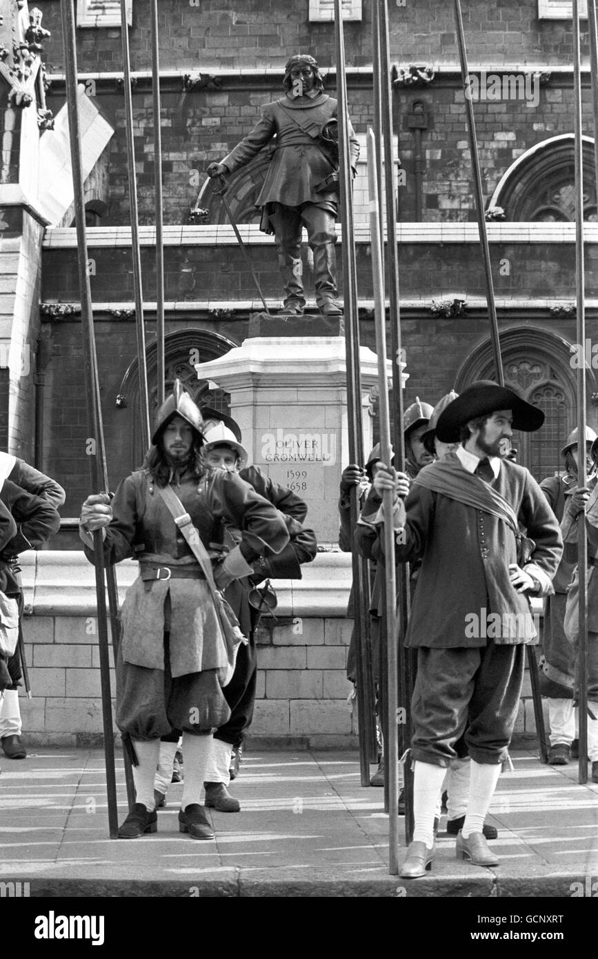 Historisches Reenactment - englischer Bürgerkrieg Gesellschaft - London Stockfoto