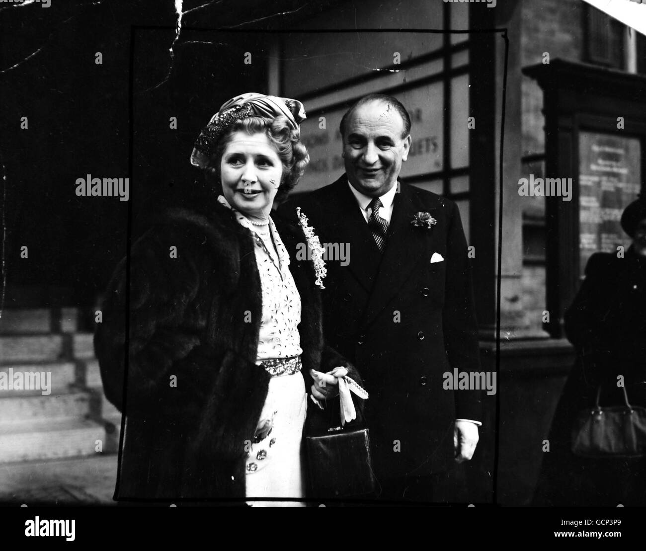 Hochzeit - Collins und Sir Bernard Docker - Karton Hall, London Stockfoto