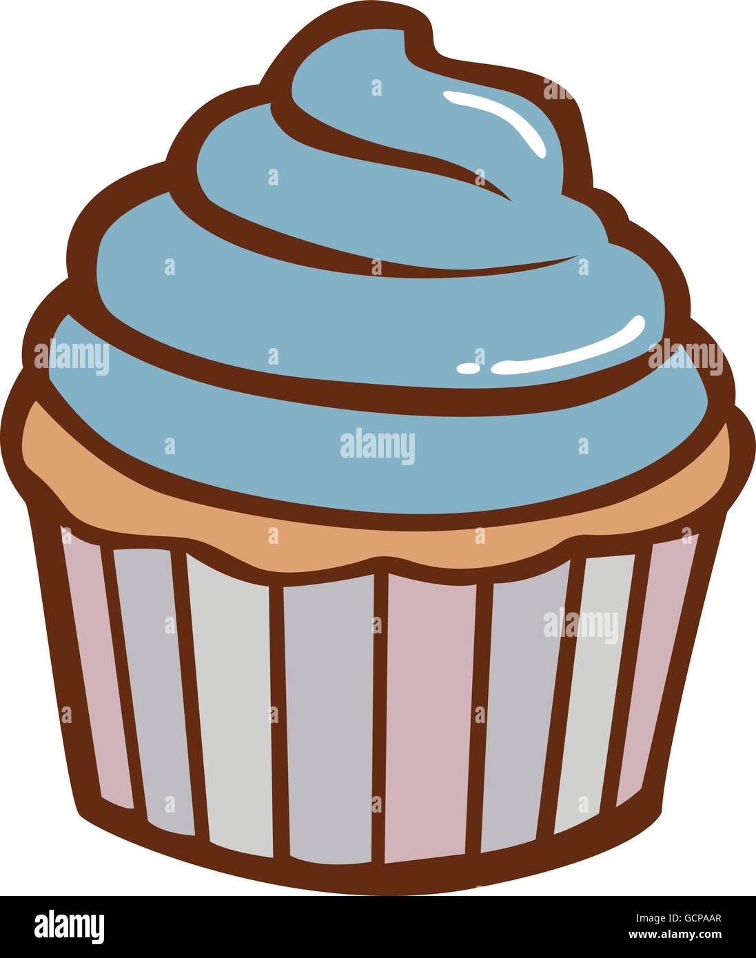 Cupcake Illustration Vektor Clipart Stock Vektor