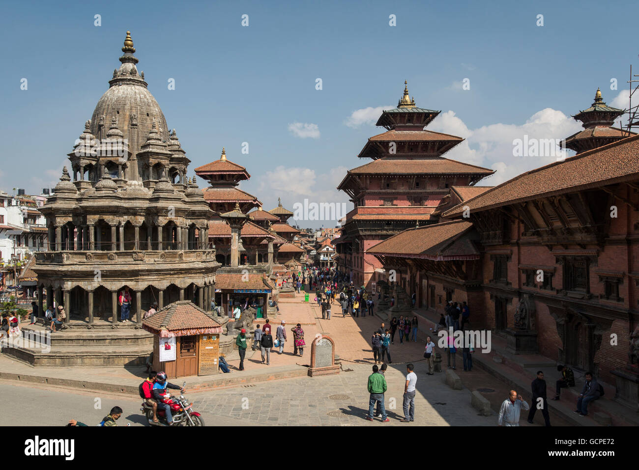 Ansicht des Durbar Square in Patan Stockfoto