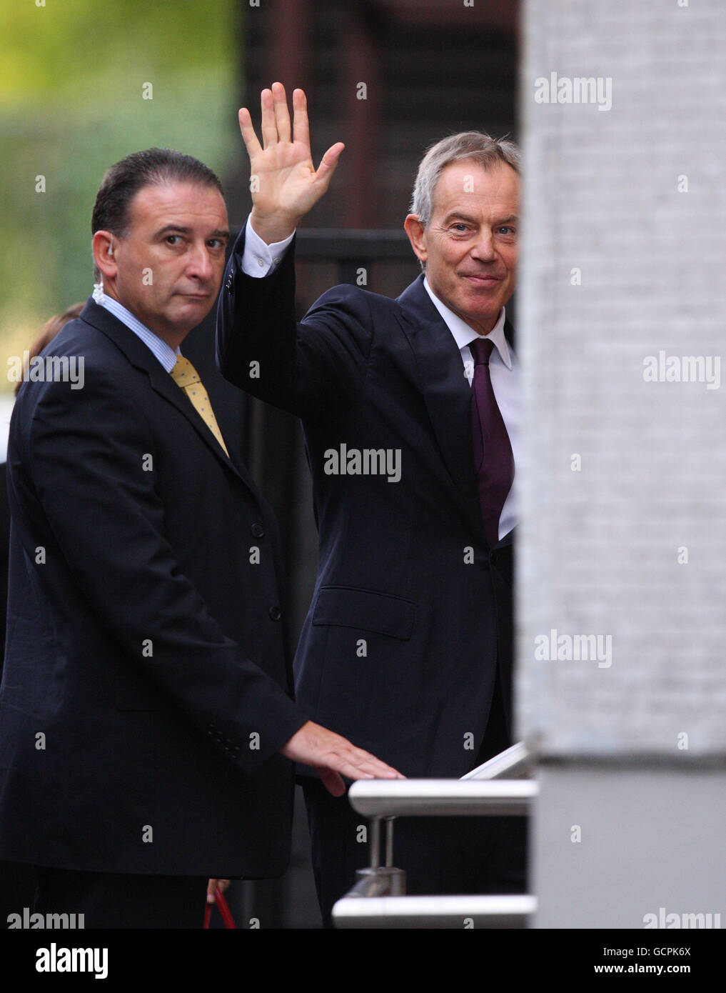 Tony Blair kommt in ITV Studios in Central London PRESS ASSOCIATION Foto. Bild Datum: Montag, 6. September 2010 siehe PA Geschichte. Bildnachweis sollte lauten: Steve Parsons/PA Wire Stockfoto