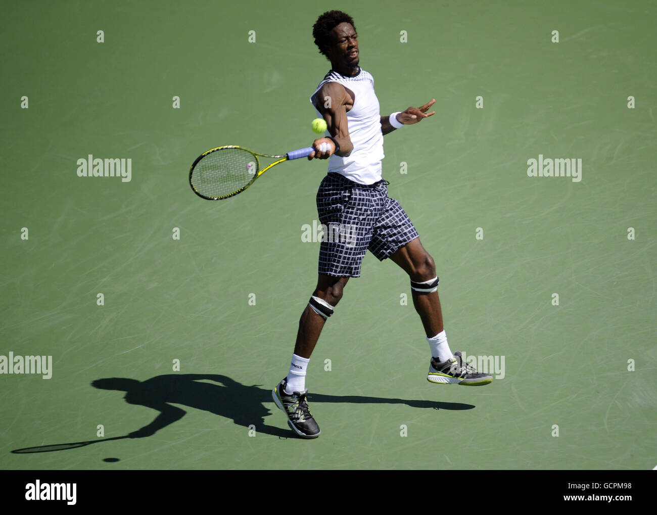 Der französische Gael Monfils am achten Tag der US Open in Flushing Meadows, New York, USA. Stockfoto