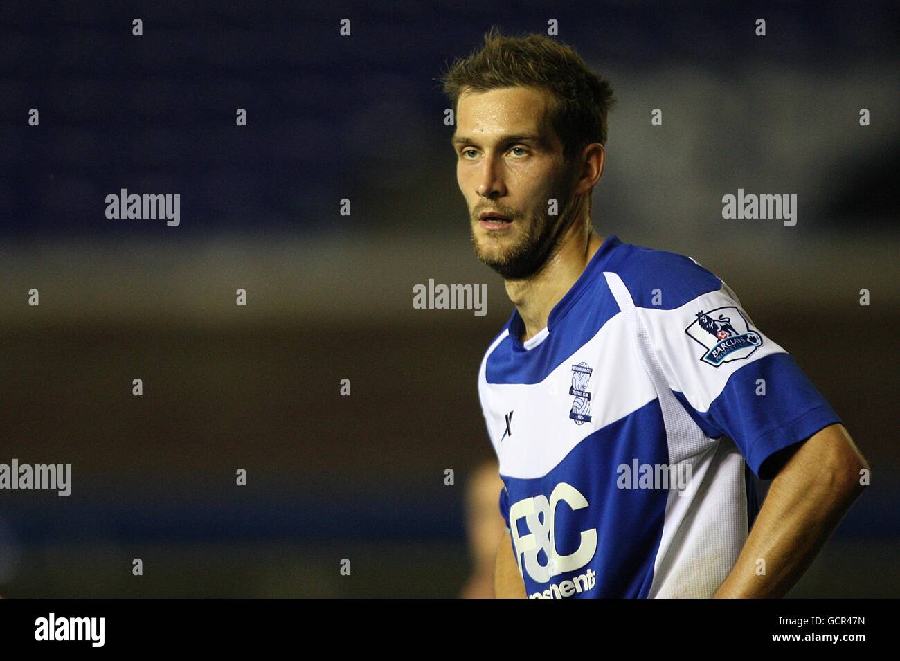 Fußball - Carling Cup - Dritte Runde - Birmingham City / Milton Keynes Dons - St. Andrew's. Roger Johnson, Birmingham City Stockfoto