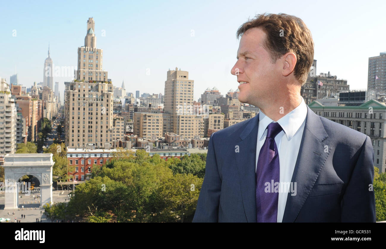 Nick Clegg besuchen in USA Stockfoto