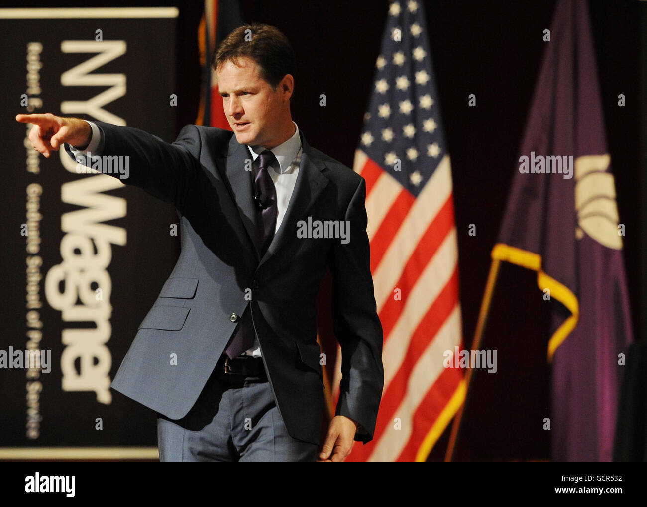 Nick Clegg besuchen in USA Stockfoto