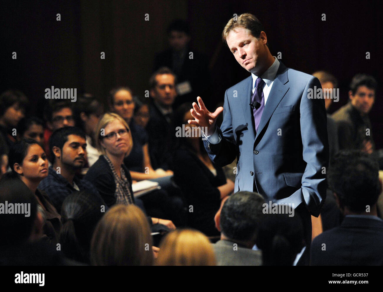 Nick Clegg besuchen in USA Stockfoto