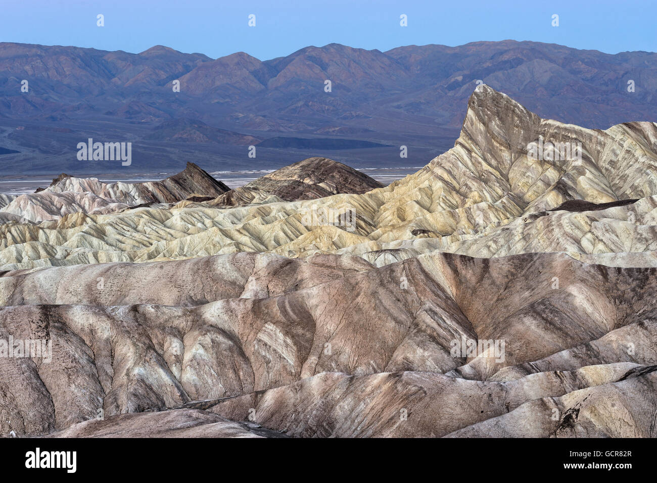 Zabriskie Point, Death Valley Nationalpark, Kalifornien Stockfoto
