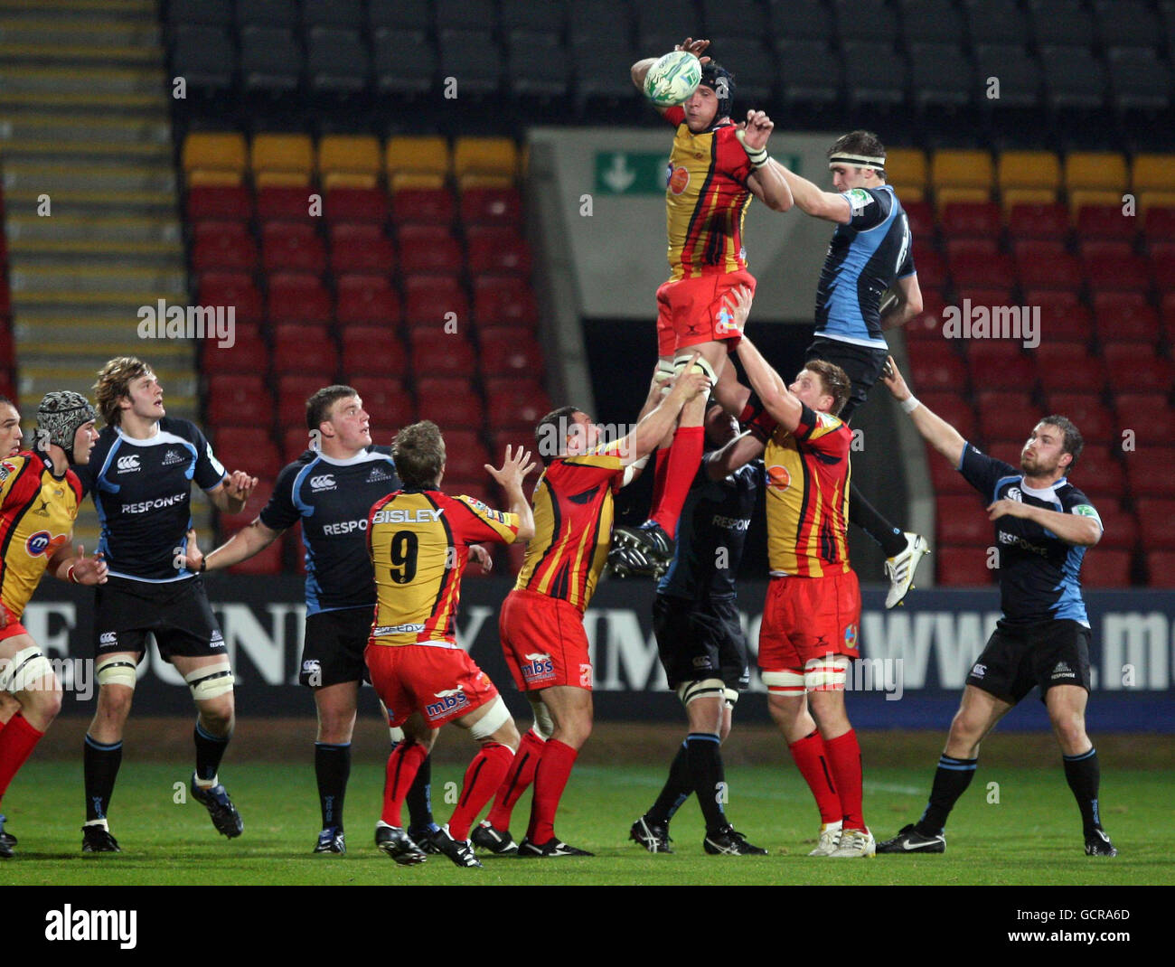 Rugby-Union - Heineken Cup - Pool 6 - Glasgow Warriors V Newport Gwent Drachen - Firhill Arena Stockfoto