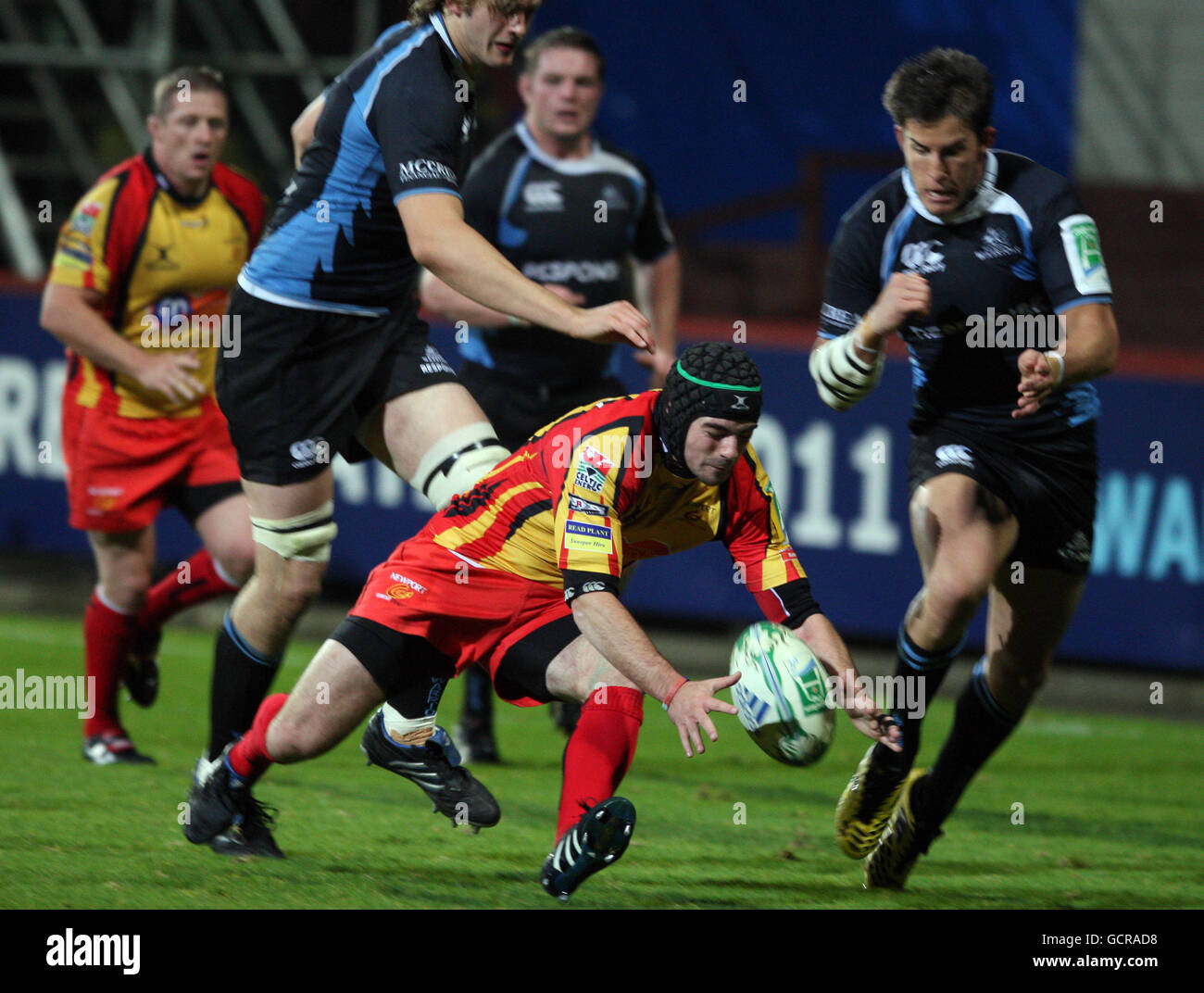 Rugby-Union - Heineken Cup - Pool 6 - Glasgow Warriors V Newport Gwent Drachen - Firhill Arena Stockfoto