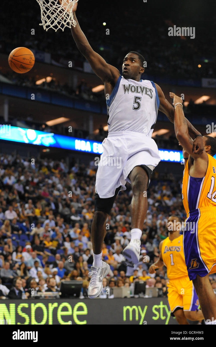 Basketball - NBA --Pre Season Tour - Minnesota Timberwolves V LA Lakers - O2-Arena Stockfoto