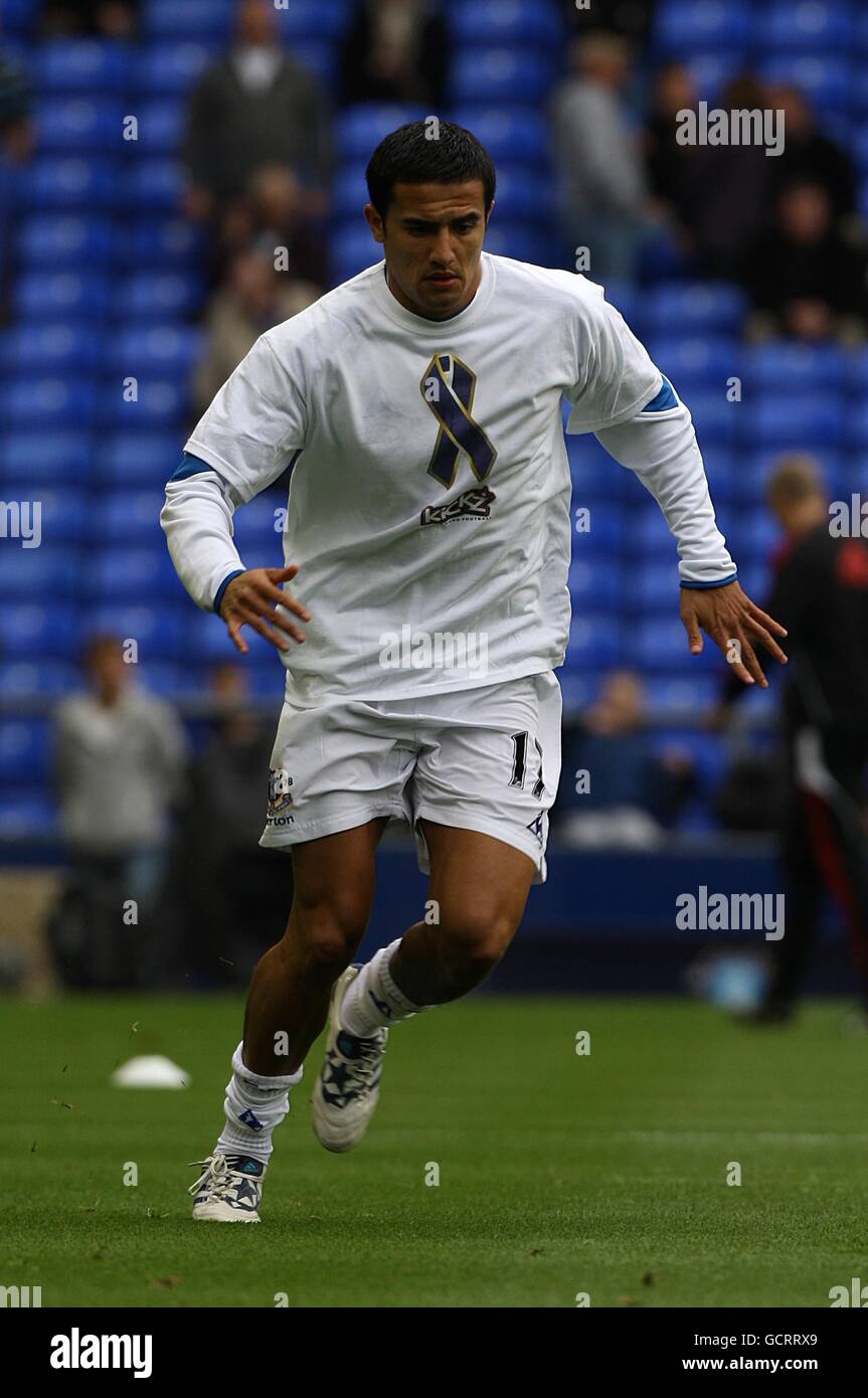 Fußball - Barclays Premier League - Everton gegen Liverpool - Goodison Park. Tim Cahill, Everton Stockfoto