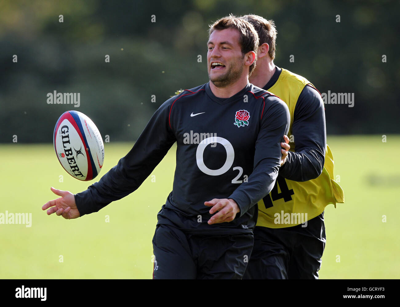 Rugby-Union - England Training und Pressekonferenz - Pennyhill Park Stockfoto