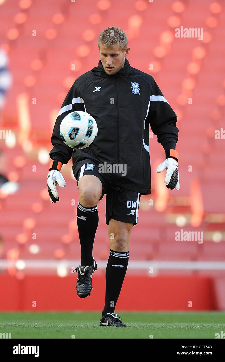 Fußball - Barclays Premier League - Arsenal gegen Birmingham City - Emirates Stadium. Dave Watson, Torwarttrainer von Birmingham City Stockfoto