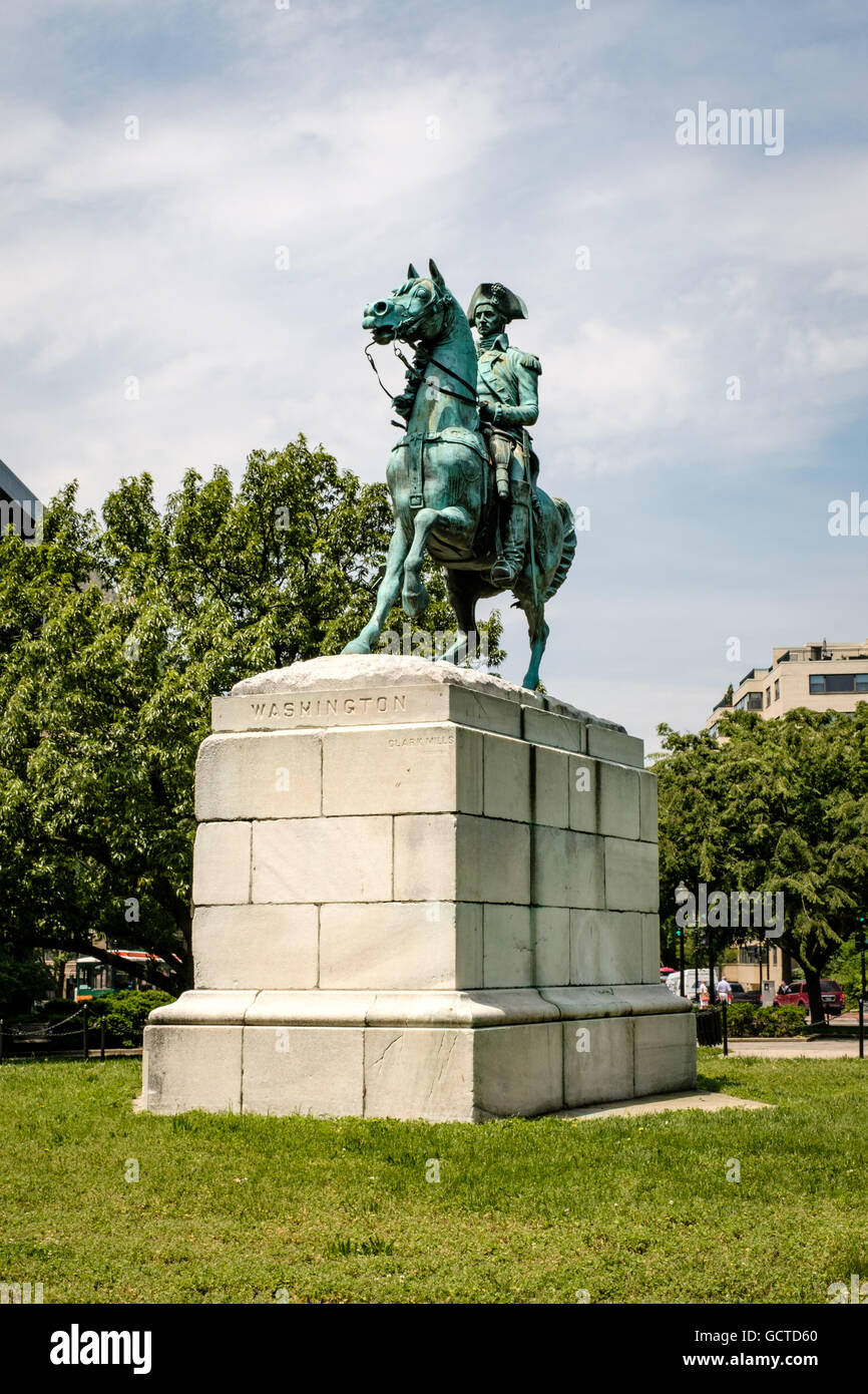 Leutnant General George Washington, Washington Circle, Pennsylvania Avenue NW, Washington DC Stockfoto