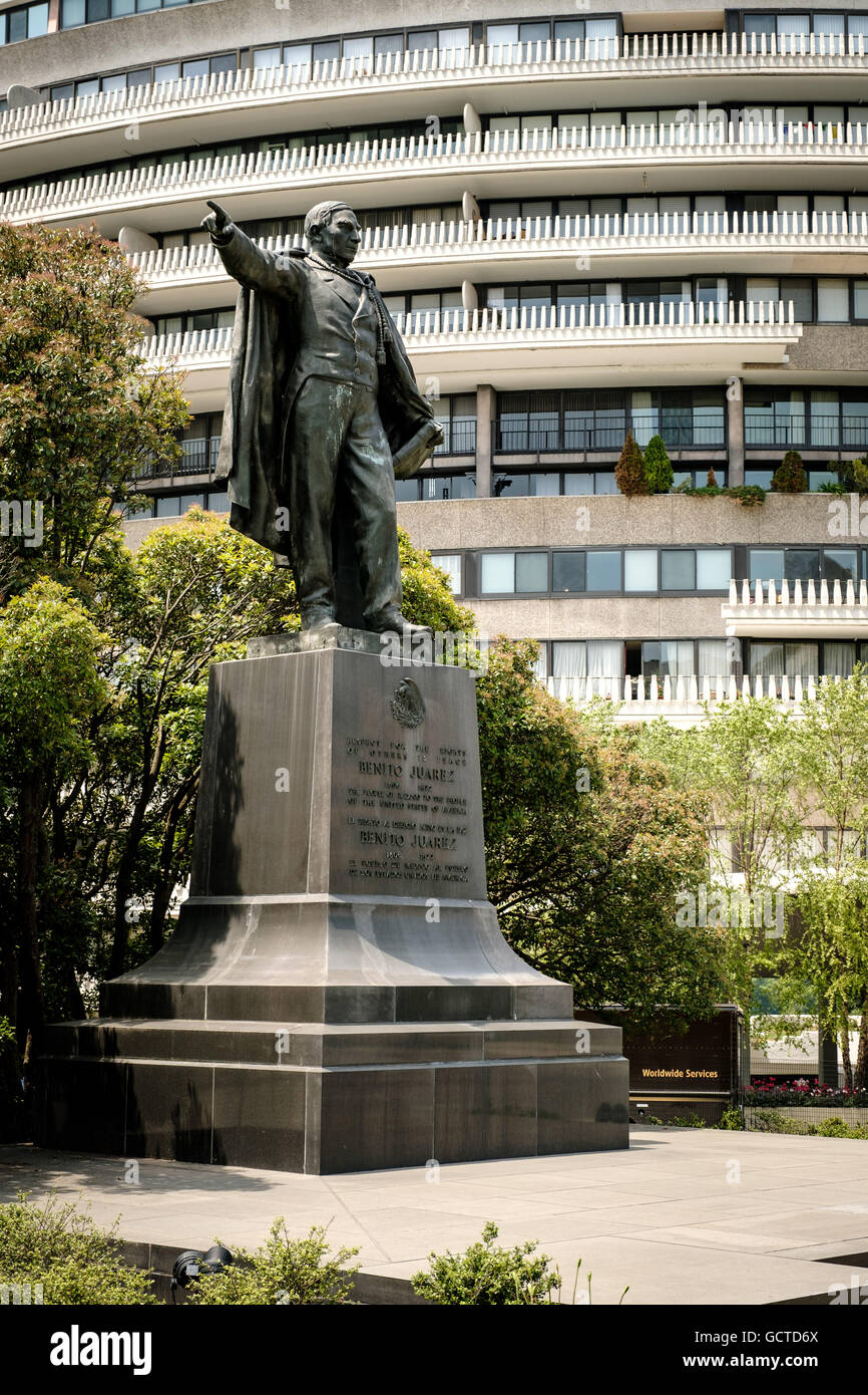 Benito Juarez Statue, Virginia & New Hampshire Avenue NW, Washington DC Stockfoto