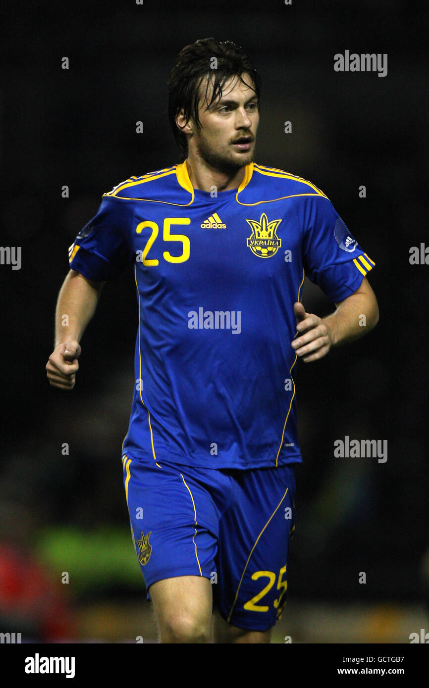 Fußball - International freundlich - Ukraine - Brasilien - Pride Park Stadium. Artem Milevskiy, Ukraine Stockfoto