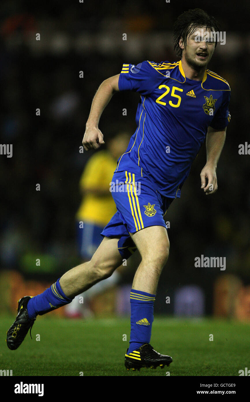 Fußball - International freundlich - Ukraine - Brasilien - Pride Park Stadium. Artem Milevskiy, Ukraine Stockfoto