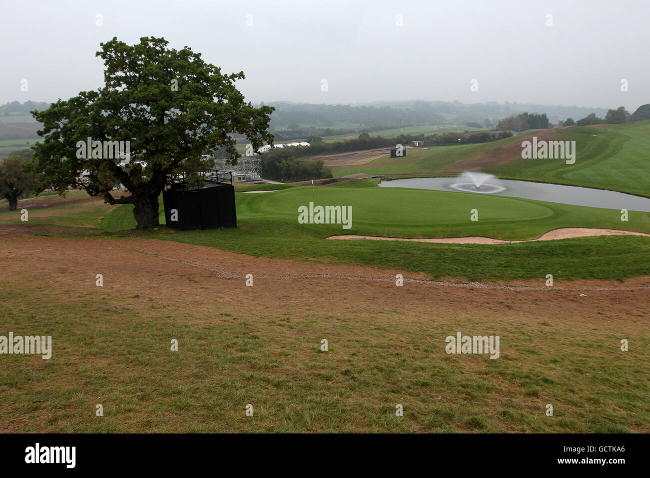 Golf - Blick Auf Celtic Manor. Gesamtansicht des Twent Ten Course auf Celtic Manor einige Tage nach dem Ryder Cup Stockfoto