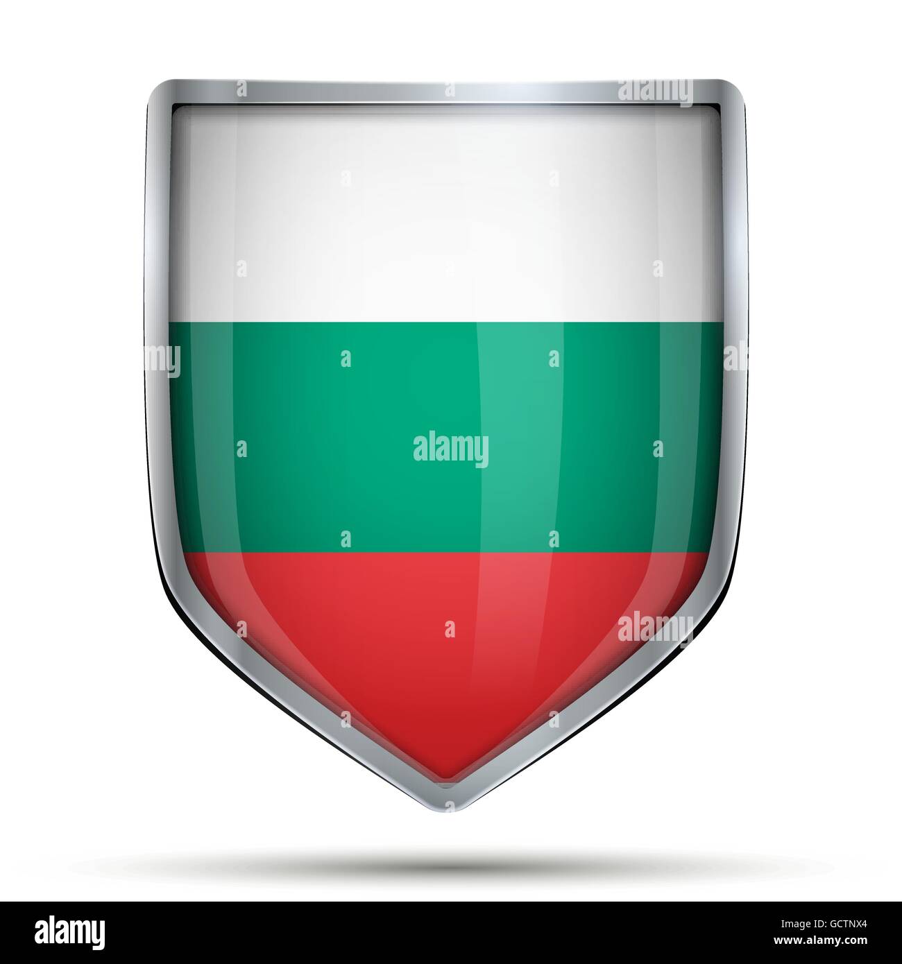 Schild mit Flagge Bulgarien Stock Vektor