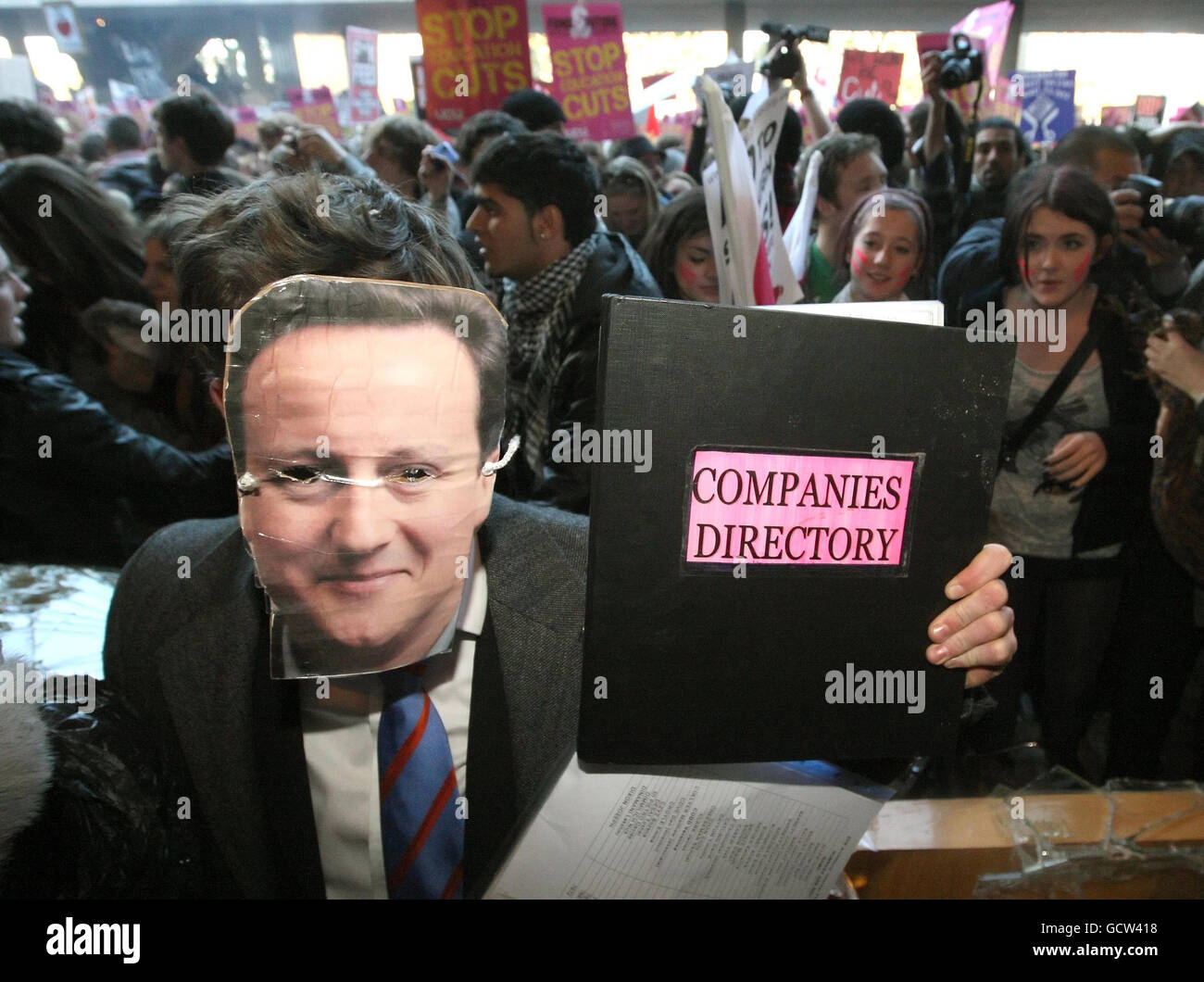 Erhöhung der Studiengebühren Stockfoto