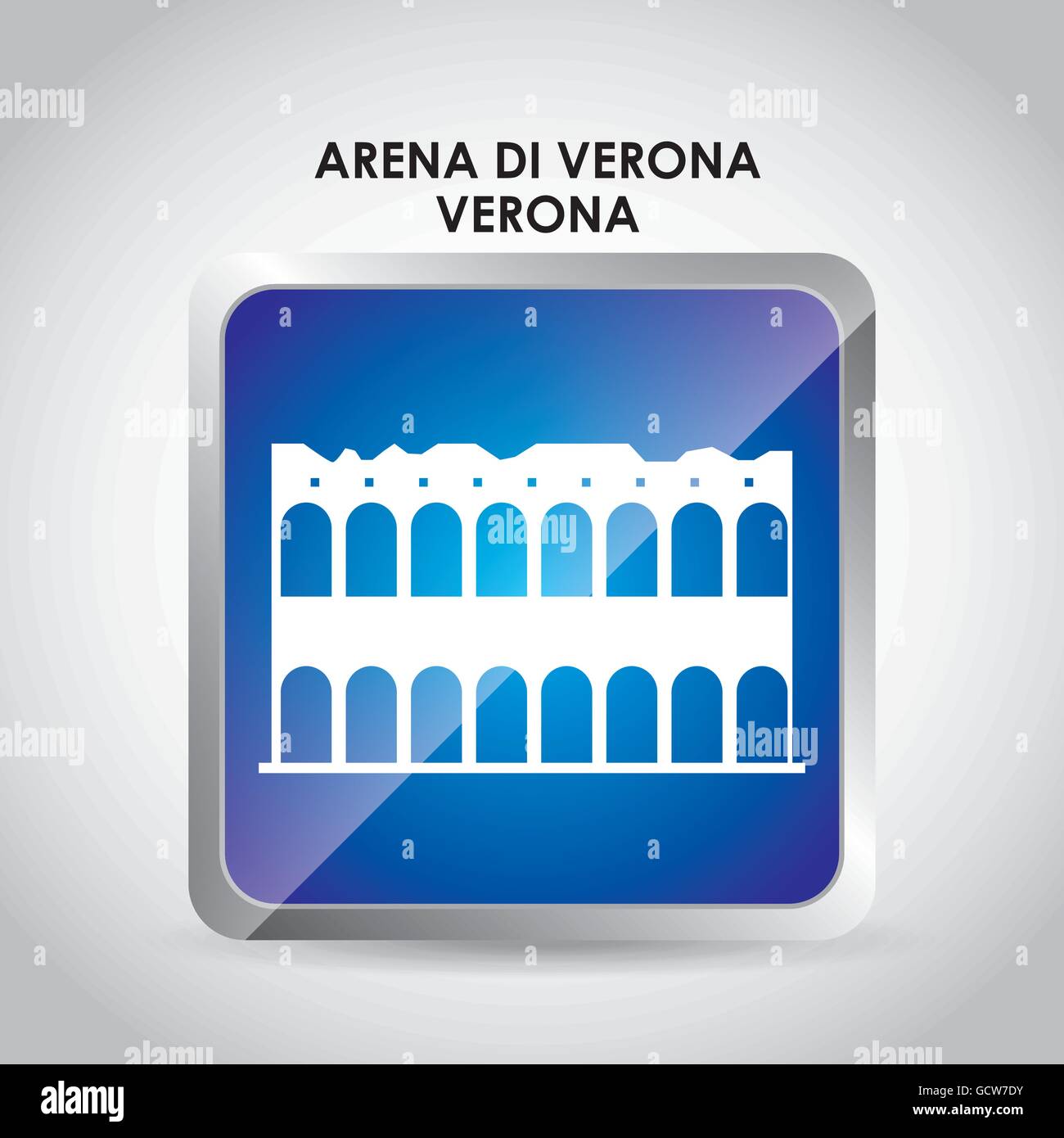 Arena di Verona-Symbol. Italien-Kultur-Design. Vektorgrafik Stock Vektor