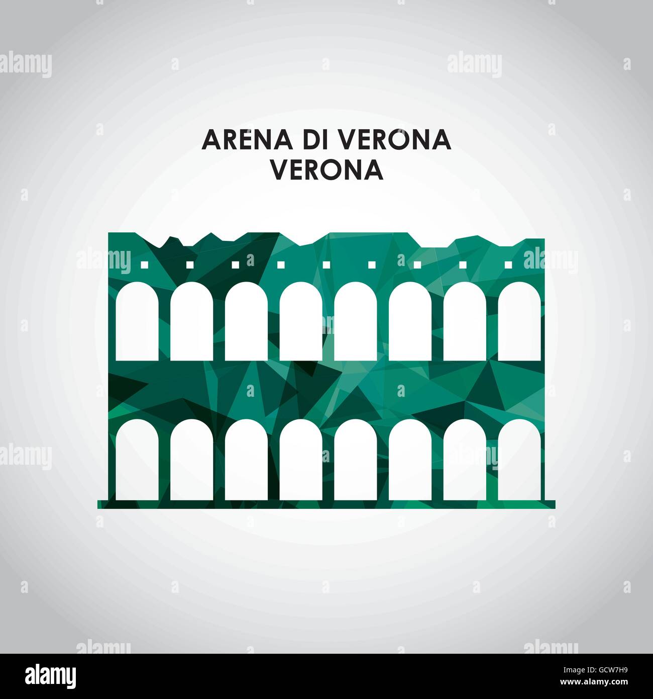 Arena di Verona-Symbol. Italien-Kultur-Design. Vektorgrafik Stock Vektor