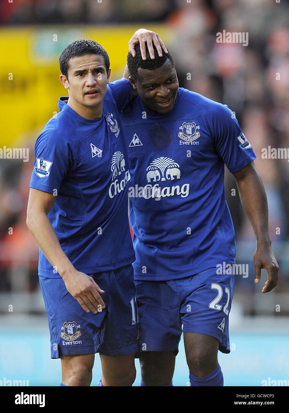 Fußball - Barclays Premier League - Blackpool V Everton - Bloomfield Road Stockfoto