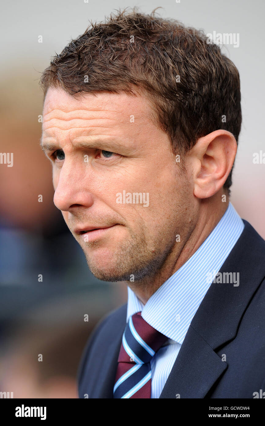 Fußball - npower Football League Championship - Watford V Scunthorpe United - Vicarage Road. Ian Baraclough, Manager von Scunthorpe United Stockfoto