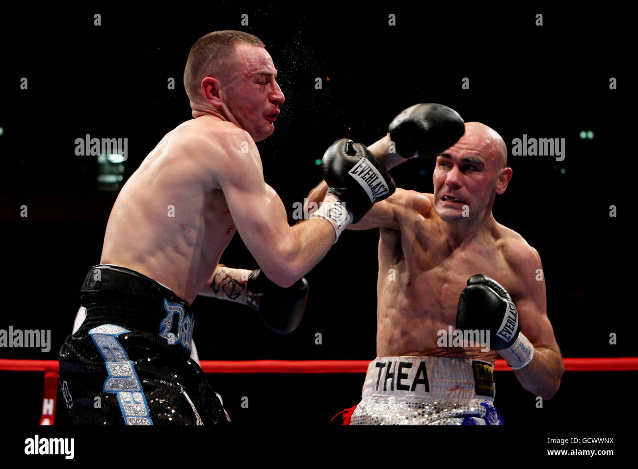 Boxen - britischen Bantamgewicht - Stuart Hall V Gary Davies - MEN Arena Stockfoto