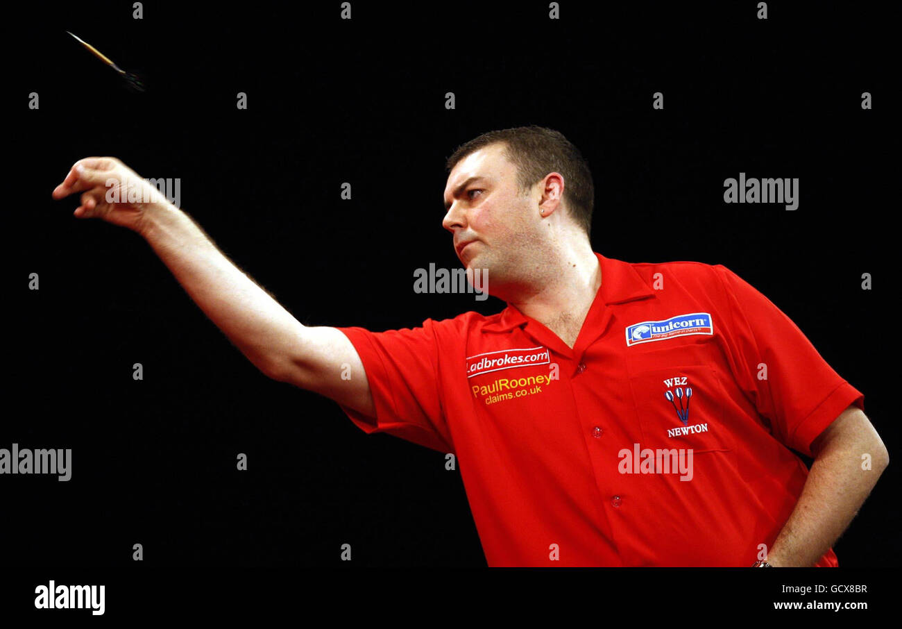 Wes Newton während der World Darts Championship Ladbrokes.com im Alexandra Palace, London. Stockfoto