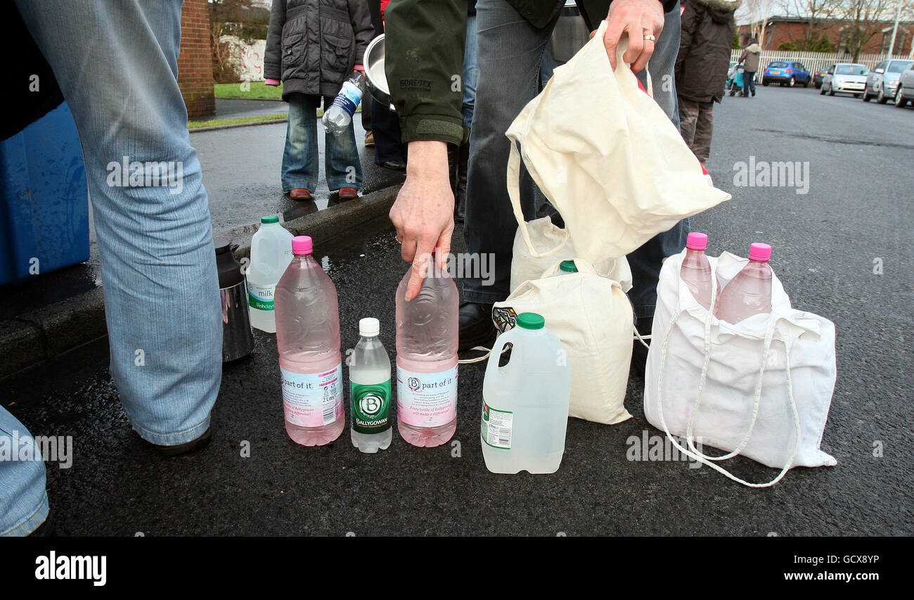 Ulster Wasserversorgung Störung Stockfoto