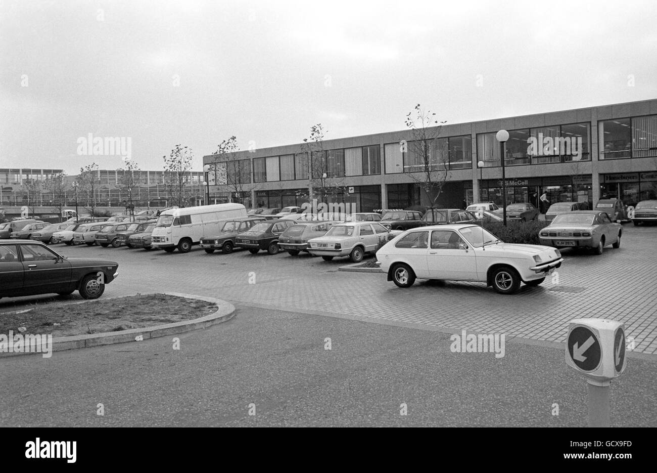 Blick auf die moderne Stadt in Milton Keynes in Buckinghamshire. Stockfoto