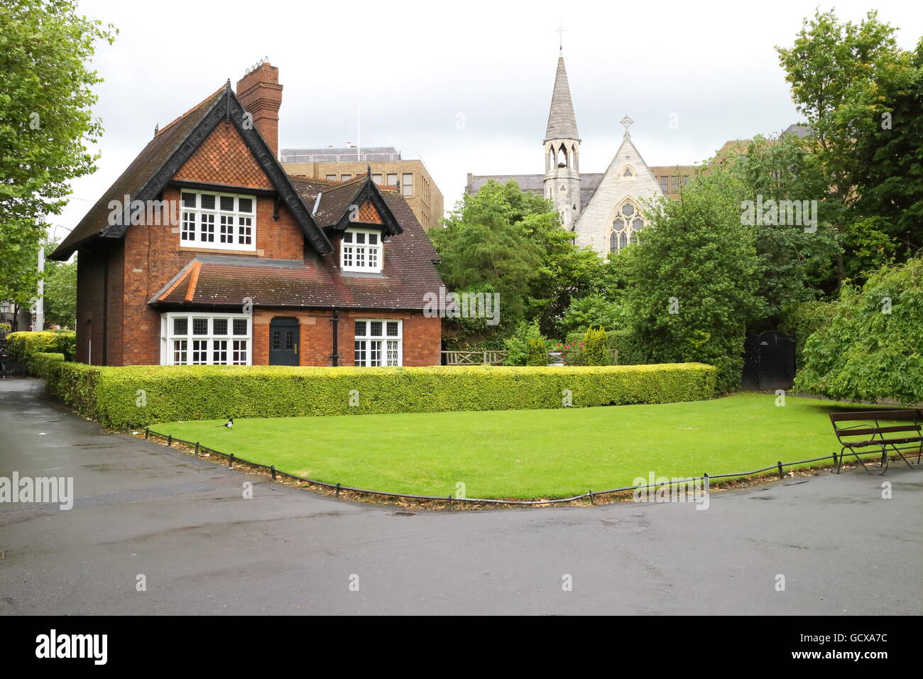 Parks im Zentrum von Dublin Stockfoto