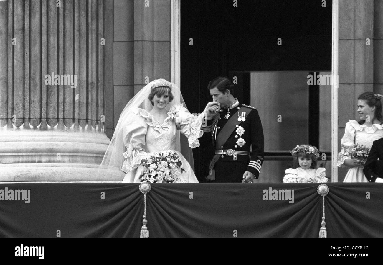 Royalty - Prinz von Wales und Dame Diana Spencer Hochzeit - London Stockfoto