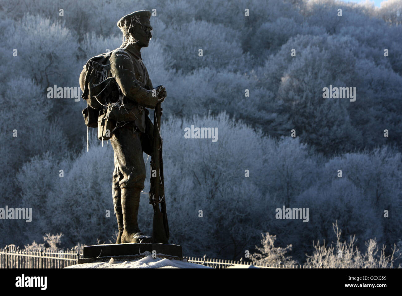 7. Dez. Winterwetter Stockfoto