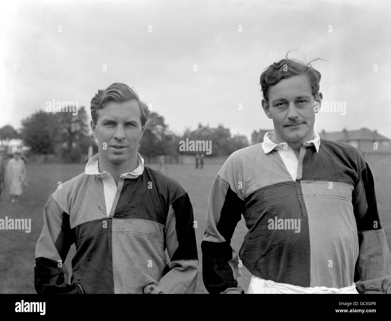 Rugby Union - Harlekins Photocall - Teddington. J de V. Hurt (links) und M Gridlestone, Harlekine Stockfoto