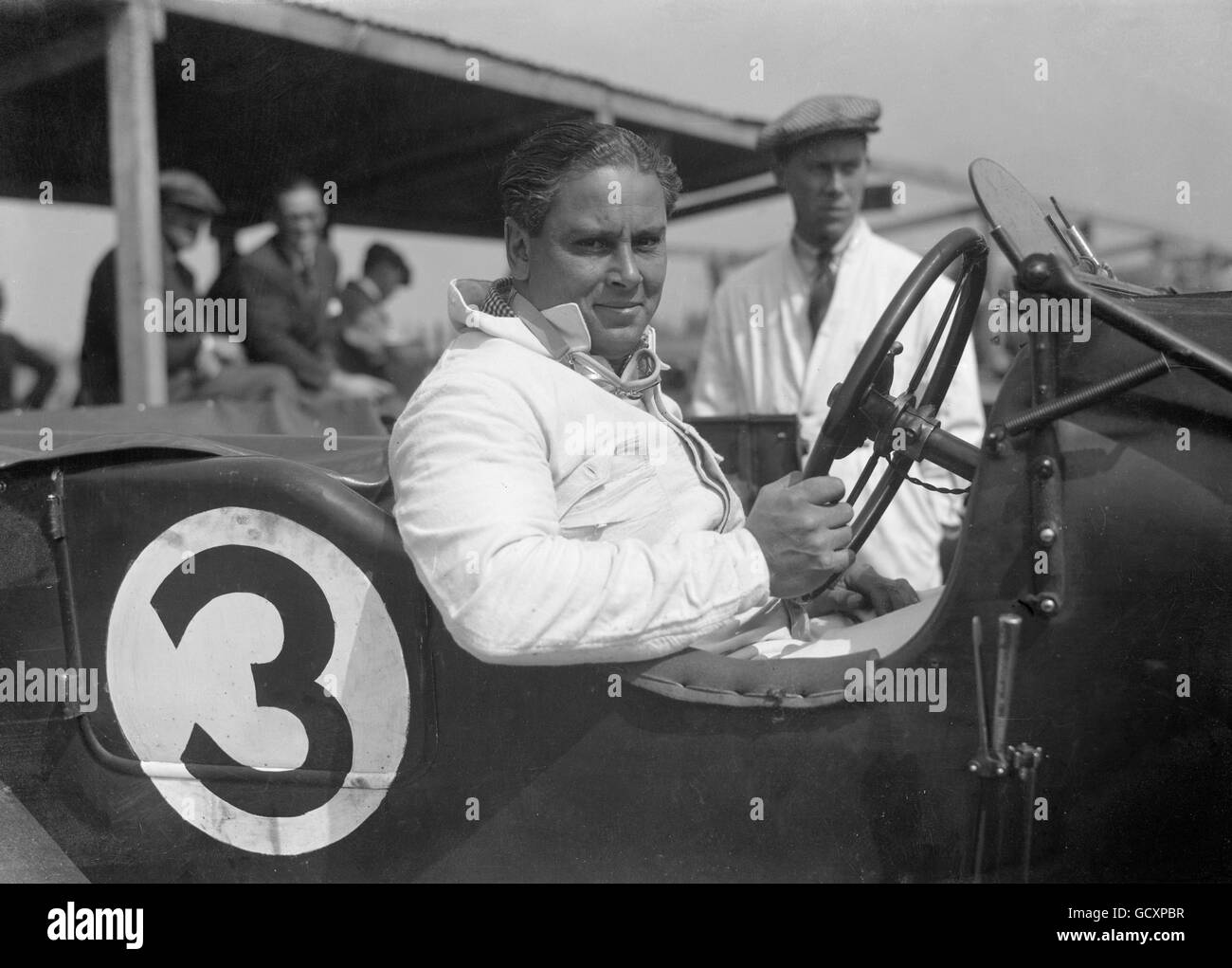 Motorsport, Woolf Barnato. Woolf Barnato in seinem Bentley Stockfoto