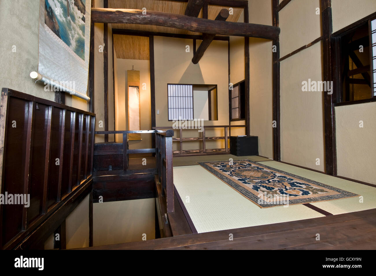 Treppe, traditionellen Wohngebäude, Japan, Asien Stockfoto